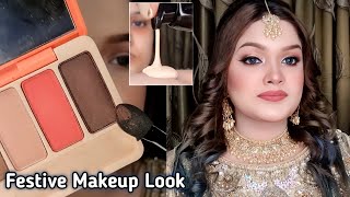 How to: Create Festive Makeup Look | Nude Glam Makeup Tutorial!! screenshot 5