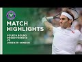 Roger Federer vs Lorenzo Sonego | Fourth Round Highlights | Wimbledon 2021