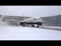 Boeing 777 GE90 High Power Engine run clearing the snow - bring the noise