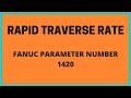 How to calculate Rapid Traverse Rate for Servo axes in CNC machine | fanuc ladder