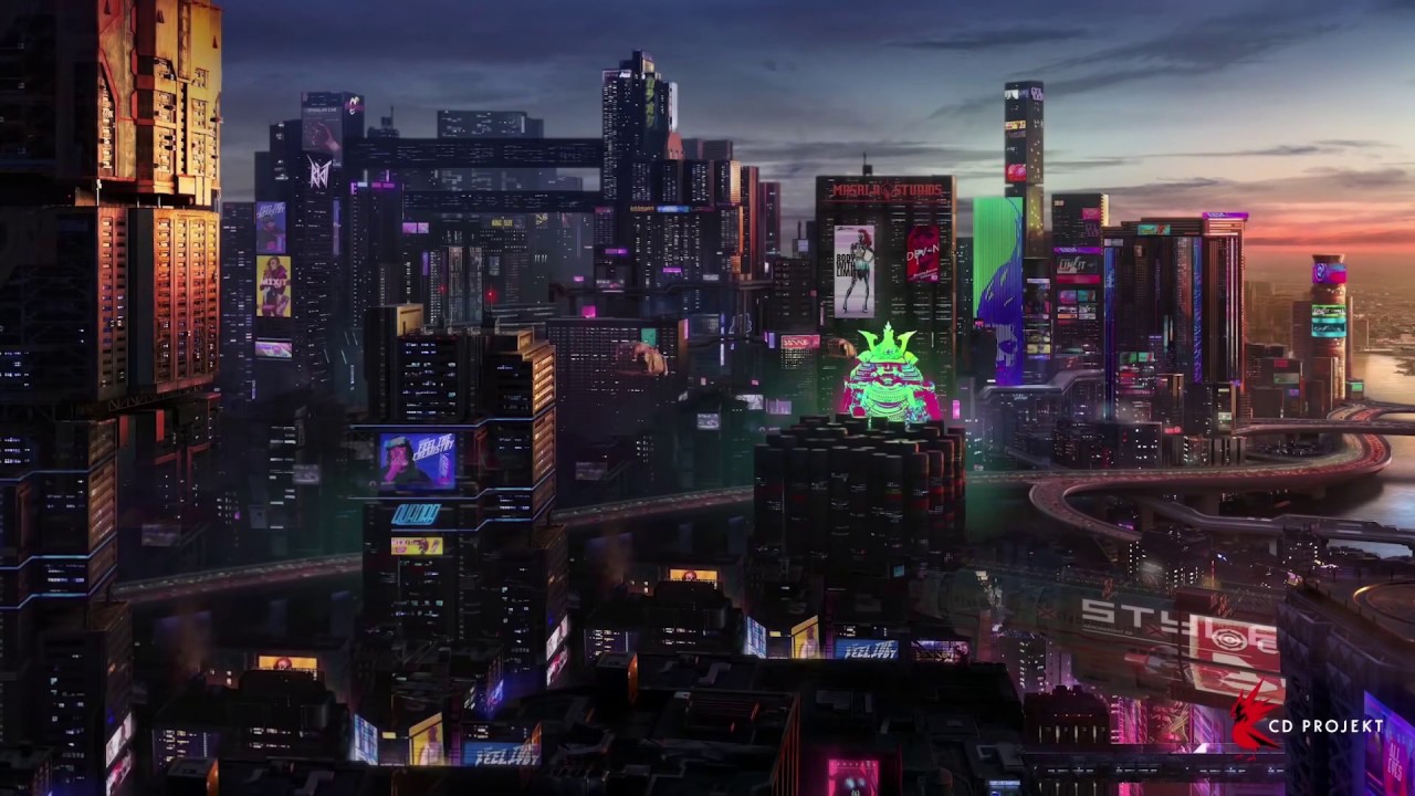 Cyberpunk 2077 Night City live Wallpaper 1080p - YouTube