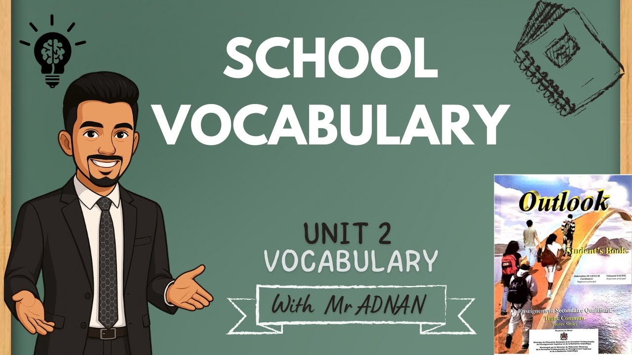 مفردات المدرسة في الإنجليزية | School Vocabulary – Outlook Unit 2 Vocabulary | With Mr. Adnan