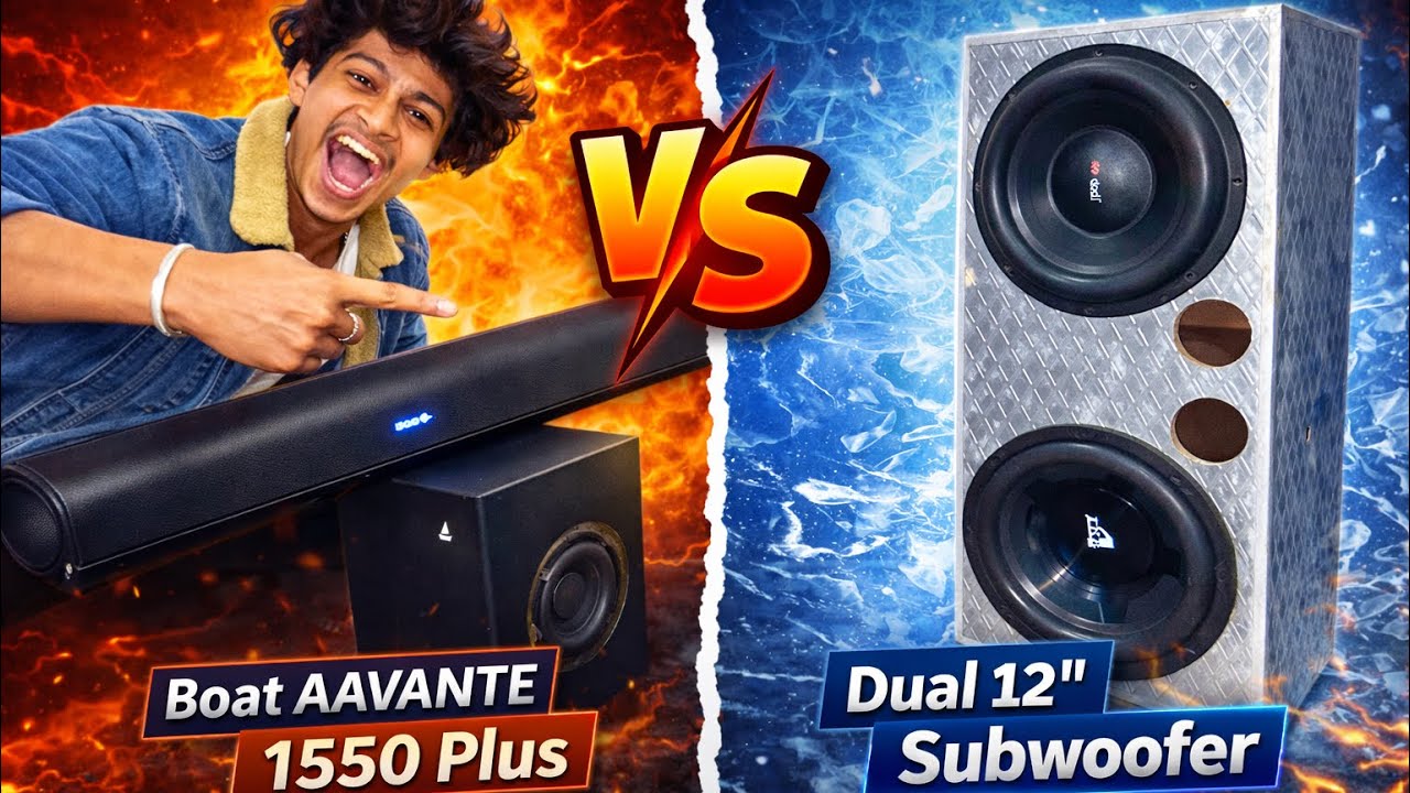 Boat Aavante Bar 1550 Plus Vs Two 12” Subwoofer Connecting Extreme Bass Test Boat Soundbar ! 😱