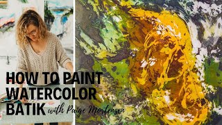 Watercolor batik painting is easy and fun! Paint your first watercolor batik today