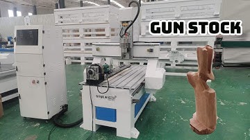 Gun stock made by 4 axis cnc router machine