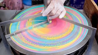 Unique Dessert! Rainbow Crepes in Bangkok Night Market by Foodie Camp 푸디캠프 3,918 views 1 month ago 6 minutes, 34 seconds