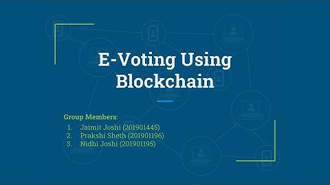 E Voting Using Blockchain