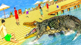 Angry Crocodile Game: New Wild Hunting Games Part 1 - Hungry Crocodile Eat Human And Animals screenshot 3