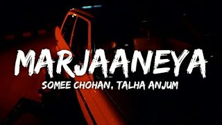 SOMEE CHOHAN - MARJAANEYA (Lyrics - Lyrical Video) | TALHA ANJUM