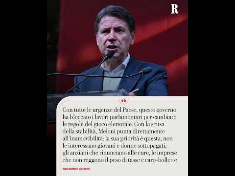 Video Il governo ha bloccato i lavori parlamentari per cambiare le regole del gioco elettorale, Conte