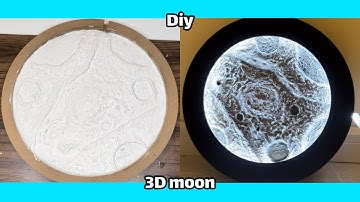 Making MOON lamp | DIY moon 3D textured wall art | Making your own moon is very easy with texture