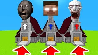 Minecraft PE : DO NOT CHOOSE THE WRONG CROSS! (Herobrine, Granny & SCP096)