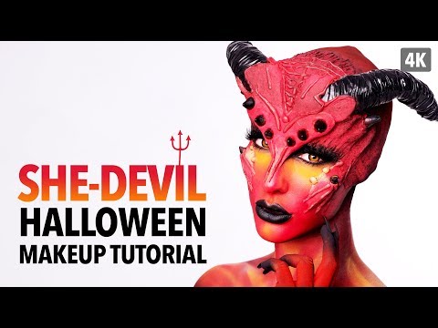 She-devil Halloween Makeup Tutorial