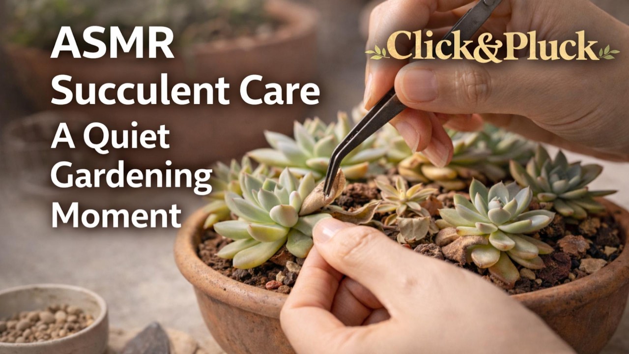 Quiet Gardening Moment: Immersive ASMR Succulent Care (No Talking)