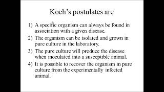 Koch's postulates ( Contribution of Robert Koch; Father of Medical Microbiology)