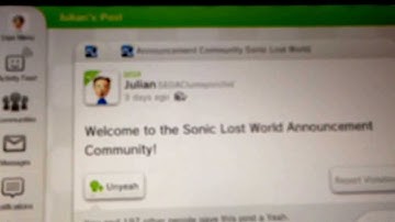 Miiverse: I got a warning for asking SEGA to fix a bug?