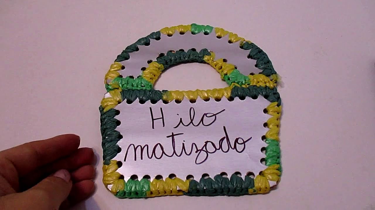 COMO HACER HILO CON BOLSAS DE  PLÁSTICO  Hilo Matizado Multicolor para tejer tapetes canastas bolsas