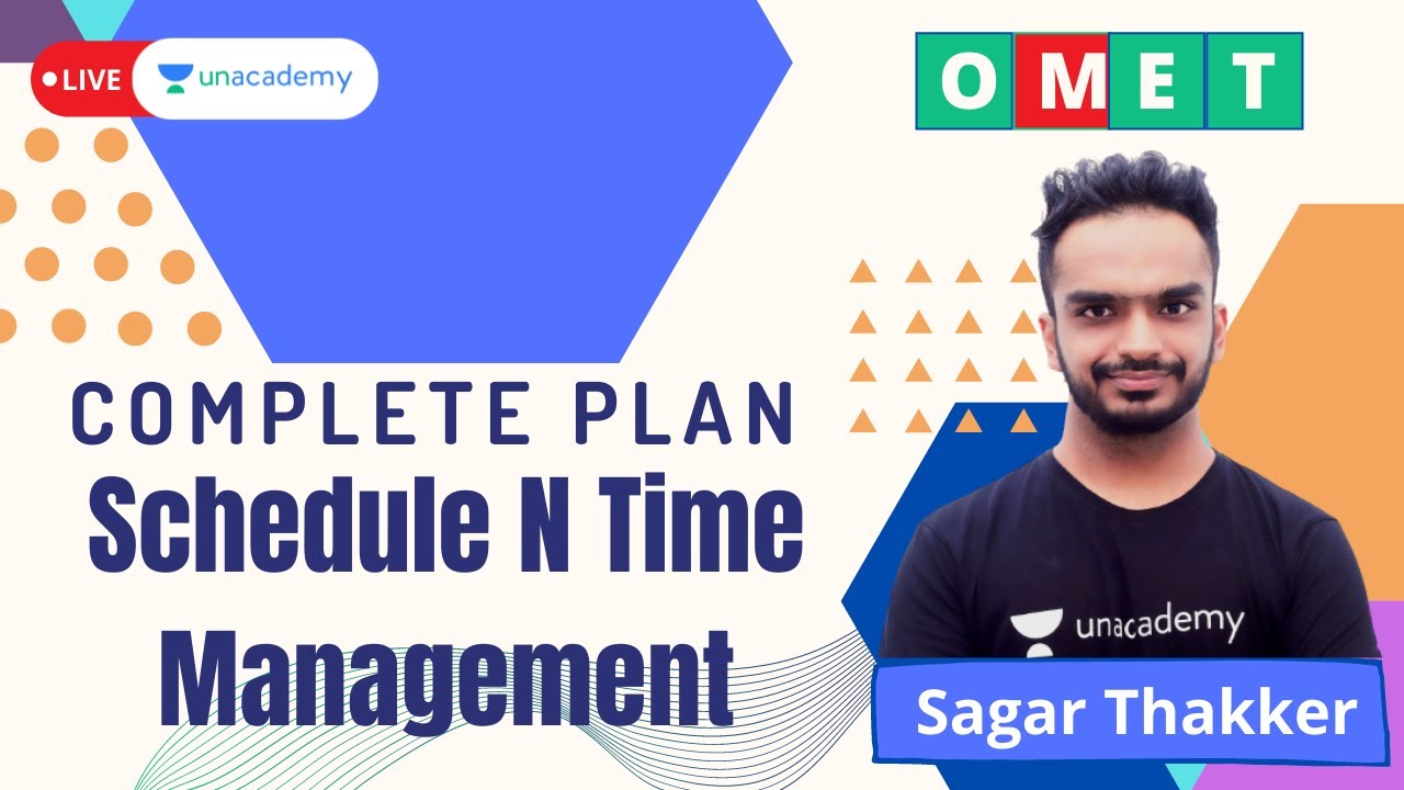 Complete Plan, Schedule N Time Management | MAHCET N CMAT | Sagar Thakker | Unacademy CATalyst