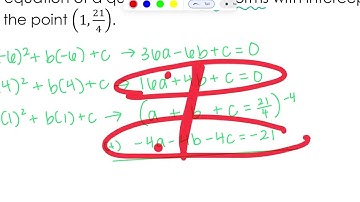 Video Notes: Modeling with Quadratic Functions (Part 1)