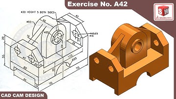 SolidWorks Tutorial for beginners Exercise A42