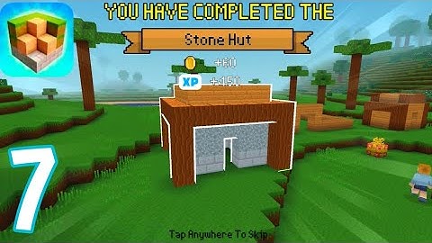 Block Craft 3D: Building Game - Gameplay Walkthrough Part 7 - Stone Hut (iOS, Android)
