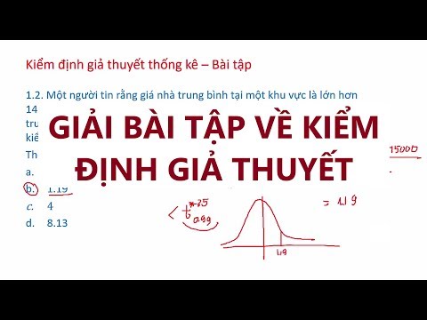 Video Giải Bài tập về kiểm định giả thuyết thống kê - youtube