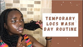 TEMPORARY LOCS WASH DAY ROUTINE // PROTECTIVE STYLE // ENEDE WANJALA