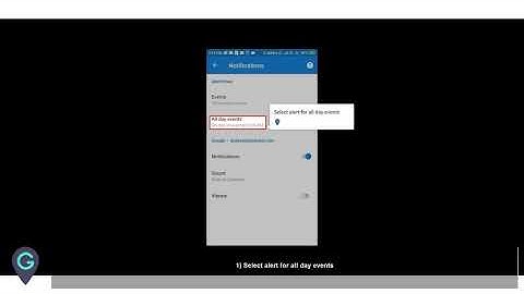 MyGuide: How to change calendar notification setting in in MS Outlook mobile app