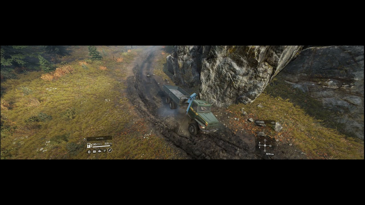 SnowRunner: How to get out of deep mud without a winch point by using the Crane.