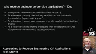 2021-09-02 Approaches to Reverse-Engineering C# Applications