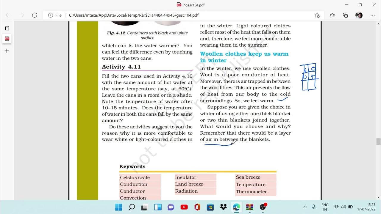 Why we wear Woolen Clothes in Winter ? Role of Air in Heat Transfer