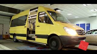 Переоборудование грузового микроавтобуса Mercedes Sprinter в туристический.