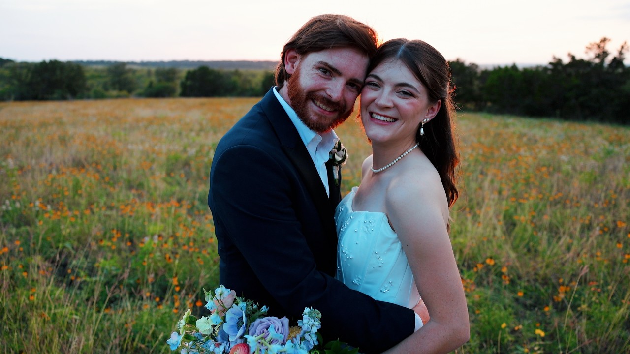 A still from Olivia and Cody's wedding film at Harper Hill Ranch by Toast Entertainment in Austin.