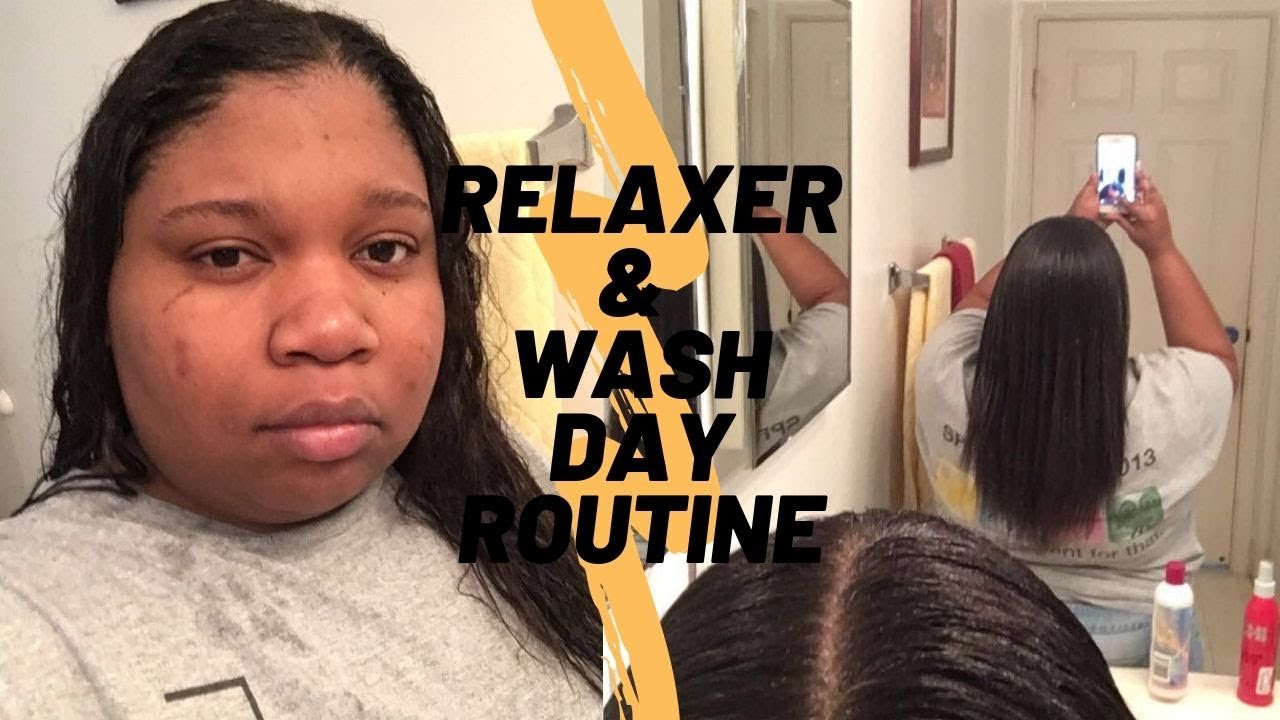My Hair Care Routine| Relaxer & Wash day - YouTube