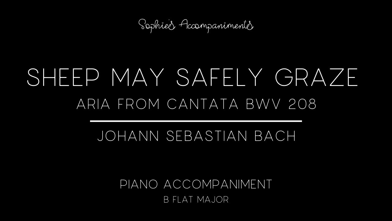 Sheep May Safely Graze by J. S. Bach - Piano Accompaniment - YouTube