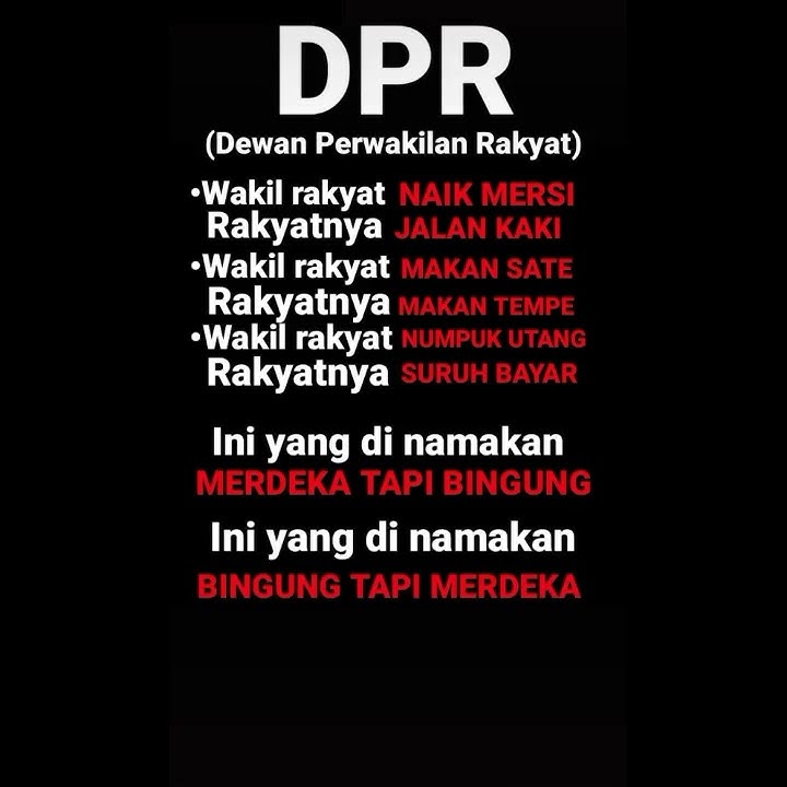 Story Wa Sindiran || Untukmu Anggota DPR (sedang gabut saja)