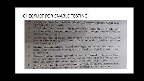 SOFTWARE TESTING AND VALIDATION , UNIT 3, ENABLE AND LOCALE TESTING , WHY AND WHAT