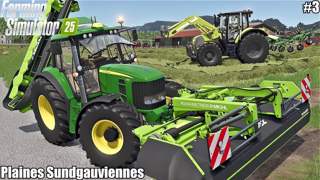MOWING GRASS, TEDDING AND BALING HAY BALES | Plaines Sundgauviennes | 3