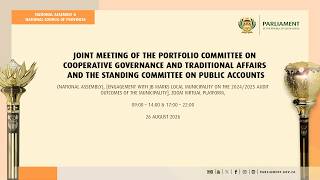 Information Joint meeting: Portfolio Committee on COGTA and the Standing Committee on Public Accounts, 26 August Guide