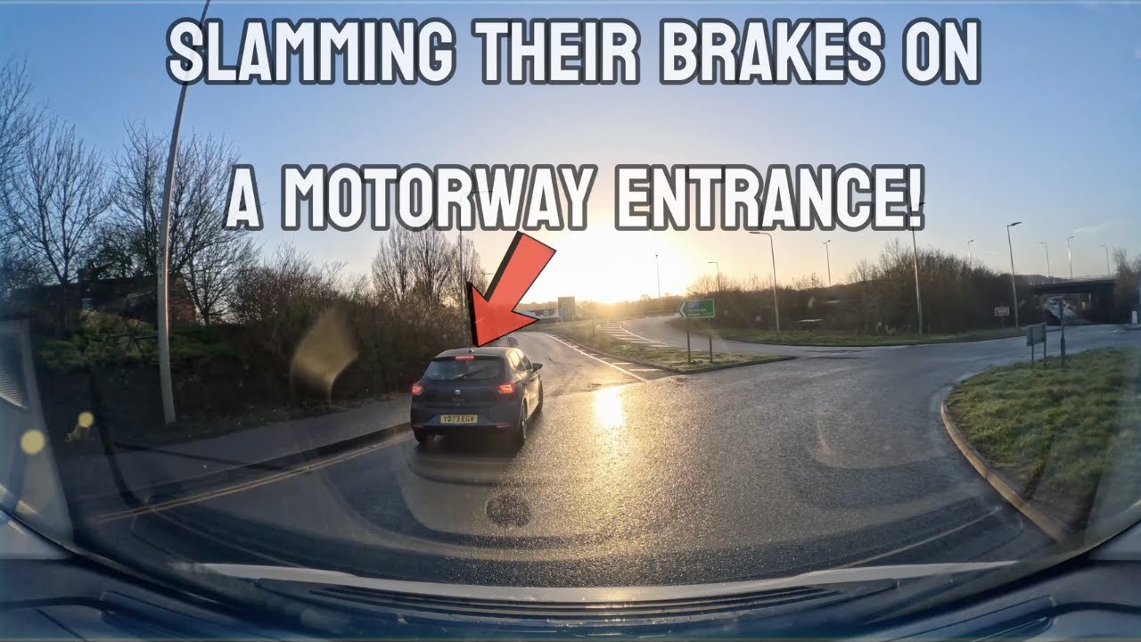Shocking Highway Drama Watch a Reckless Driver's Sudden Brake Slam
