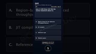 Quiz 218 G1 GC Java11 | #shorts #java #quiz