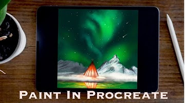 How to Draw Northern Lights in Procreate Tutorial | Paint with Basic Brushes | The ProArt