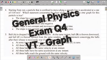 Part 4 General Physics Examination on VT Graph: Motion Graph General Physics Exam Question Solution