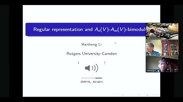 International Workshop on Representation theory, Vertex and Chiral Algebras - H. Li