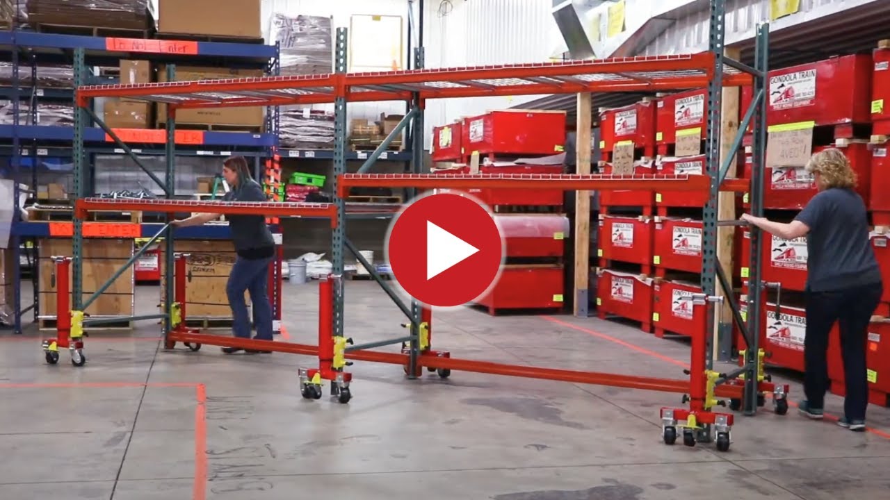 How to Move Pallet Racking Gondola Train Pallet Rack Mover