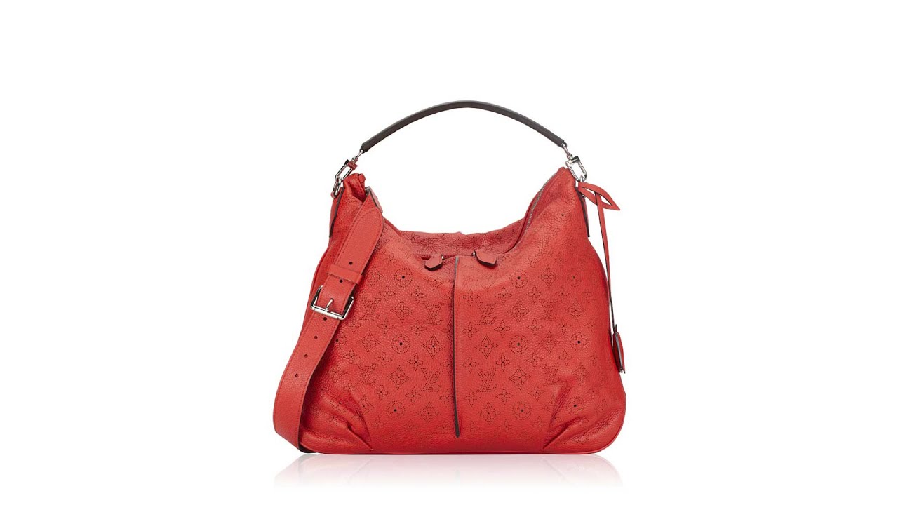 Louis Vuitton Black Monogram Mahina Leather Selene MM Louis