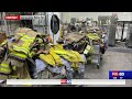 Firefighters decontaminate gear after busy holiday weekend
