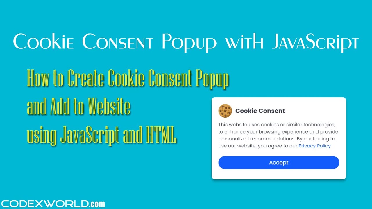 Cookie Popup JavaScript - CodexWorld