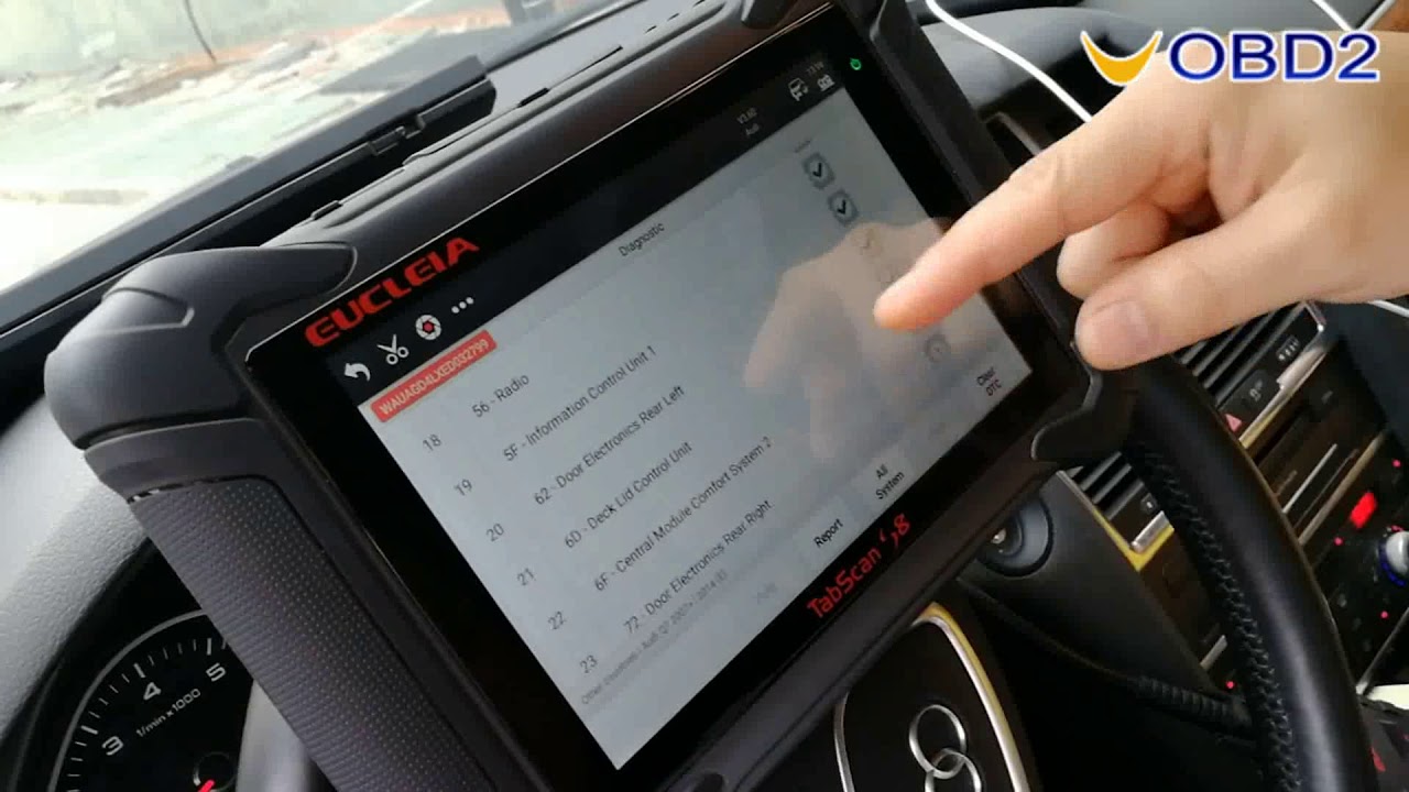 EUCLEIA Tabscan S8 Test on Audi--UOBD2