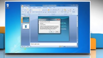 How to set a password for a Microsoft® PowerPoint 2007 presentation